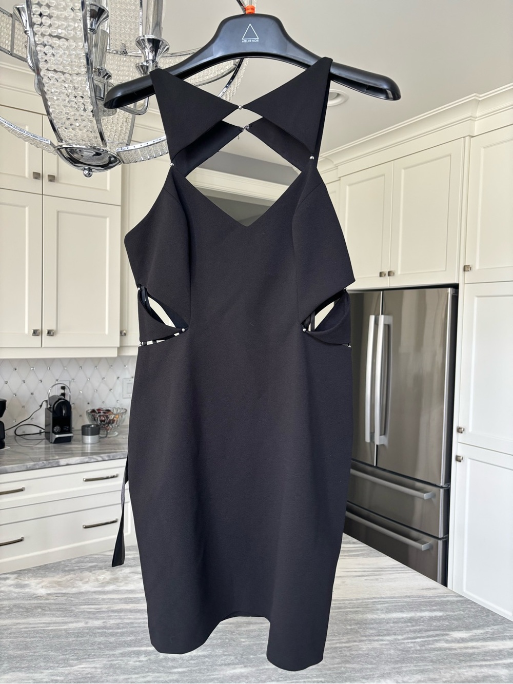 BCBGMaxAzria Black Cutout Mini Dress little black dress size 4, new with tag
